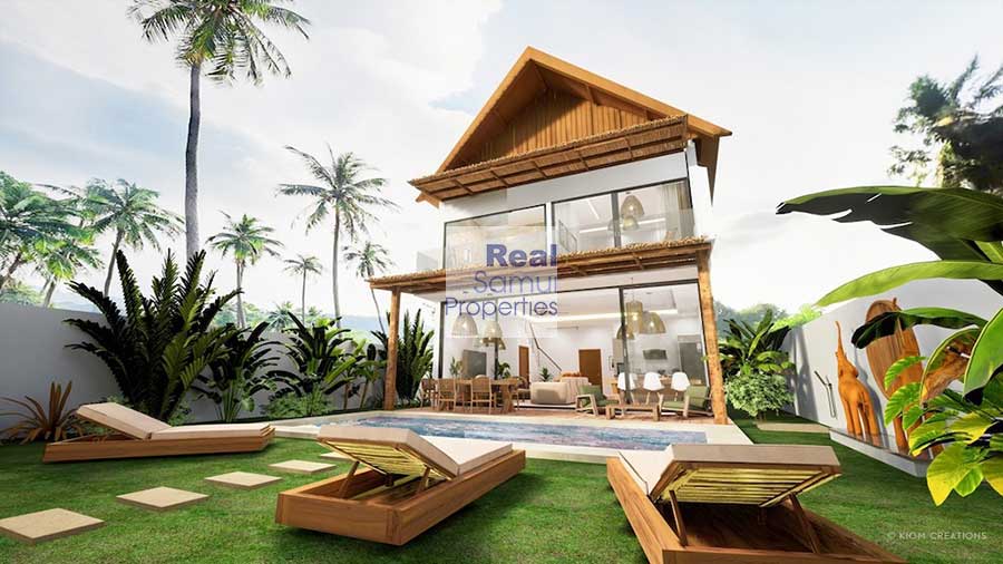 New Collection of Two 3-Bed Detached Garden Pool Villas, Maenam